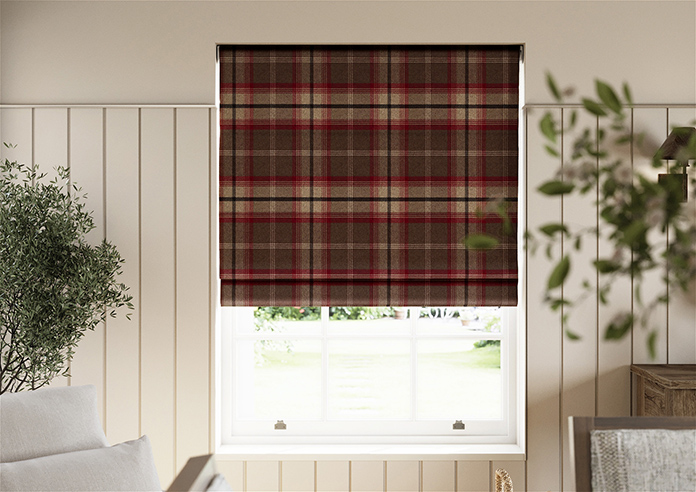 Highland, Rosso - Roman Blind - Image 3
